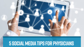 Women on iPad Banner: 5 social media tips for physicians