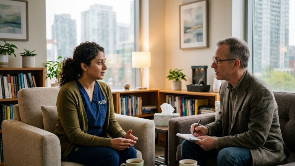 Healthcare Professionals getting a Counseling and Therapy